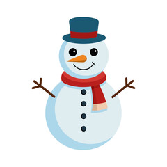 create a frosty the snowman isolated silhouette vector 