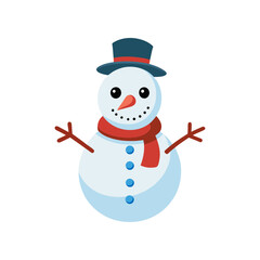 create a frosty the snowman isolated silhouette vector 