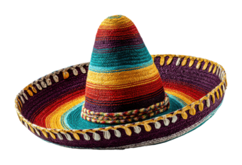 Vibrant sombrero celebration mexico cultural event festive environment view tradition isolated on transparent background