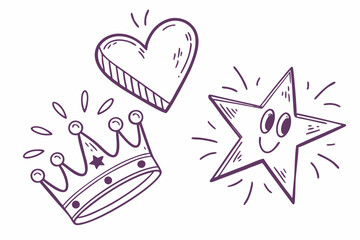 curled end ribbon banner hand drawn style