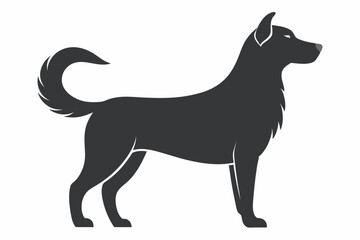 domestic dog graphic upright posture silhouette