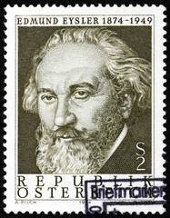Postage stamp Austria 1974 Edmund Eysler (1874-1949), was an Austrian composer