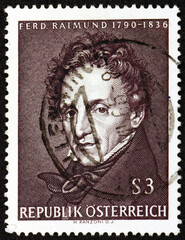 Postage stamp Austria 1965 Ferdinand Raimund (1790-1836), actor and playwright