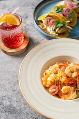 Shrimp fettuccine
