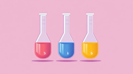 Colorful beakers