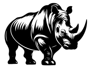 Silhouette of a Rhinoceros – Powerful Wildlife Animal, Strength, Endurance and Conservation –  Nature Projects, Safari Themes and Endangered Species Awareness