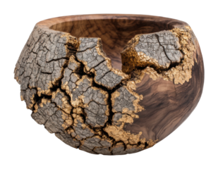 Crafting unique wooden bowls artisan decorative rustic elegance isolated on transparent background