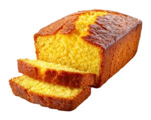 Baking a delicious lemon pound cake at home kitchen recipe guide cozy environment view isolated on transparent background
