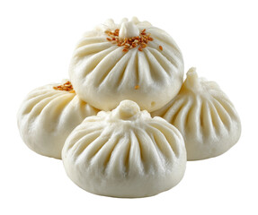 Delicious steamed buns asian cuisine food bright kitchen culinary delight isolated on transparent background