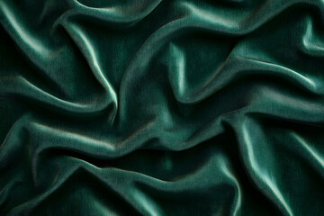 Obraz premium Dark Green Textured Fabric Background Velvet Luxury Material for Upholstery and Home Decor