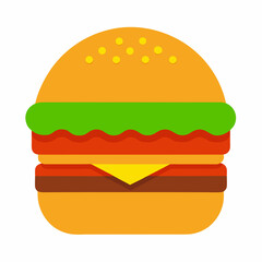 vector illustration of a hamburger