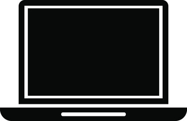 Vector digital display of a blank computer monitor isolated on white, showcasing modern PC screen technology