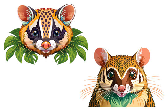 Head Australian Tiger quoll are carnivorous marsupials native to Australia and New Guinea (Dasyurus maculatus) spotted-tailed quoll, spotted quoll, spotted-tailed dasyure or tiger cat