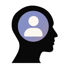 User Profile in Mind Concept Icon