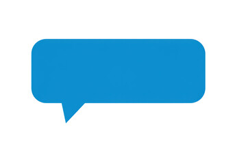 Naklejka premium Blue speech bubble isolated on transparent background