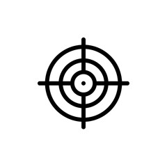 Target icon with concentric circles and crosshairs design  
