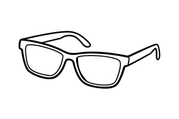 Fototapeta premium Stylish black outline eyeglasses fashion accessory design