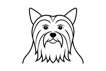 Yorkshire terrier dog breed outline minimalist pet portrait