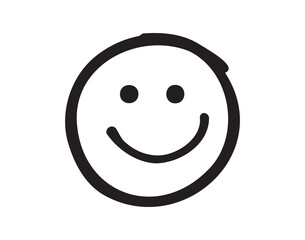 Fototapeta premium Smile face Doodle sketch style icon. Smiling face hand drawn, happy emotion concept.