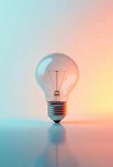 light bulb on blue background