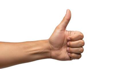 Thumbs up hand gesture stock photo for approval and success concept with black background image design . transparent background  png