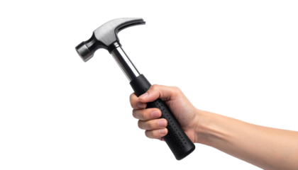 hand holding hammer png