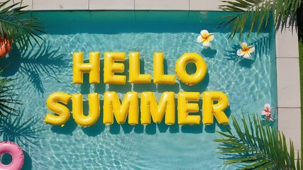 hello summer greeting card