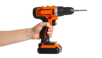 hand holding a cordless screwdriver png