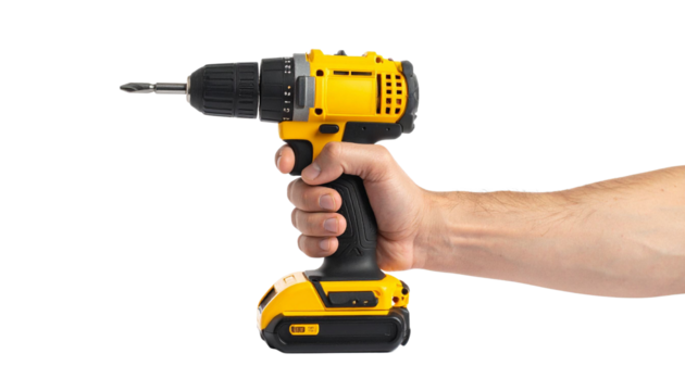 hand holding a cordless screwdriver png