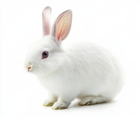 Obraz premium white rabbit isolated on white