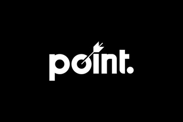 Creative Illustrations for Typography Text Font point logo design inspiration.