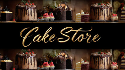Cake store ,shop window.