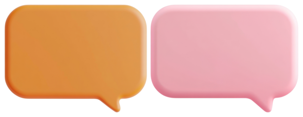 PNG Colorful speech bubble icons, element set on transparent background