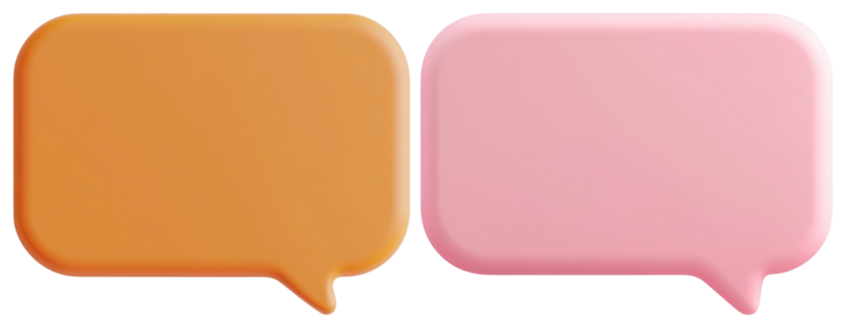 PNG Colorful speech bubble icons, element set on transparent background