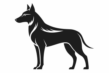 Sharp canine silhouette for branding