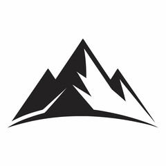 Sharp minimal peak mountain logo element