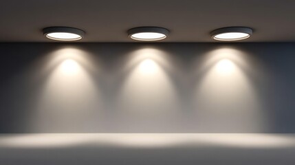 Empty room with spotlights