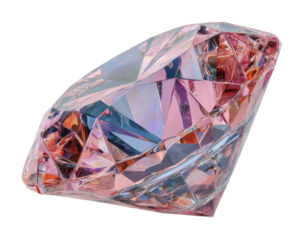 Stunning pink diamond display jewelry showcase gemstone elegant view luxury isolated on transparent background