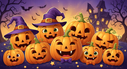 halloween background with pumpkin
