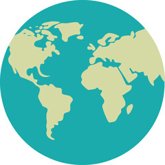 world map with globe