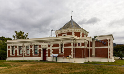 Fototapeta premium Exterior view of historic Dominion Observatory in Wellington, New Zealand.
