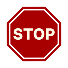Red stop sign icon vector illustration 
