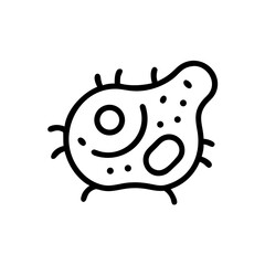 Obraz premium Microorganism illustration with abstract features and simple lines 