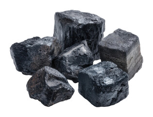 Mining activities coal deposits natural resources geological formation isolated on transparent background