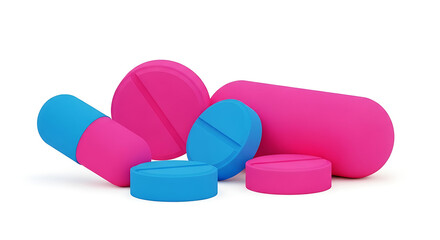 pink and blue pills