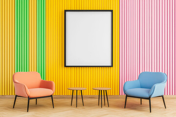 Multiple scenes of modern interior design mockups