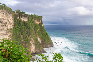 Beautiful scenery of Uluwatu cliff in Bali, Indonesia