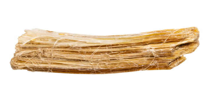 uncut chrysotile asbestos mineral isolated