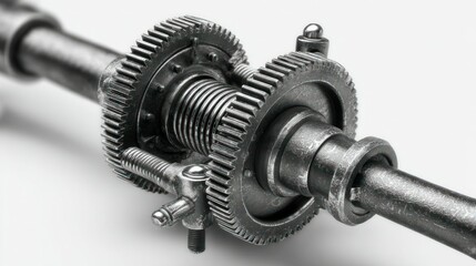 Fototapeta premium Vintage Metal Gear Mechanism CloseUp Detail