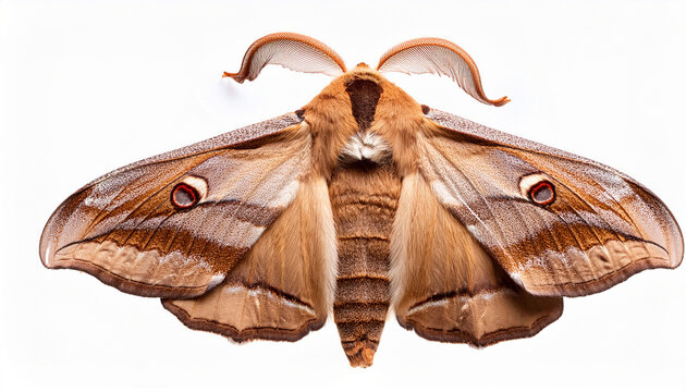 goat moth cossus cossus isolated on white background